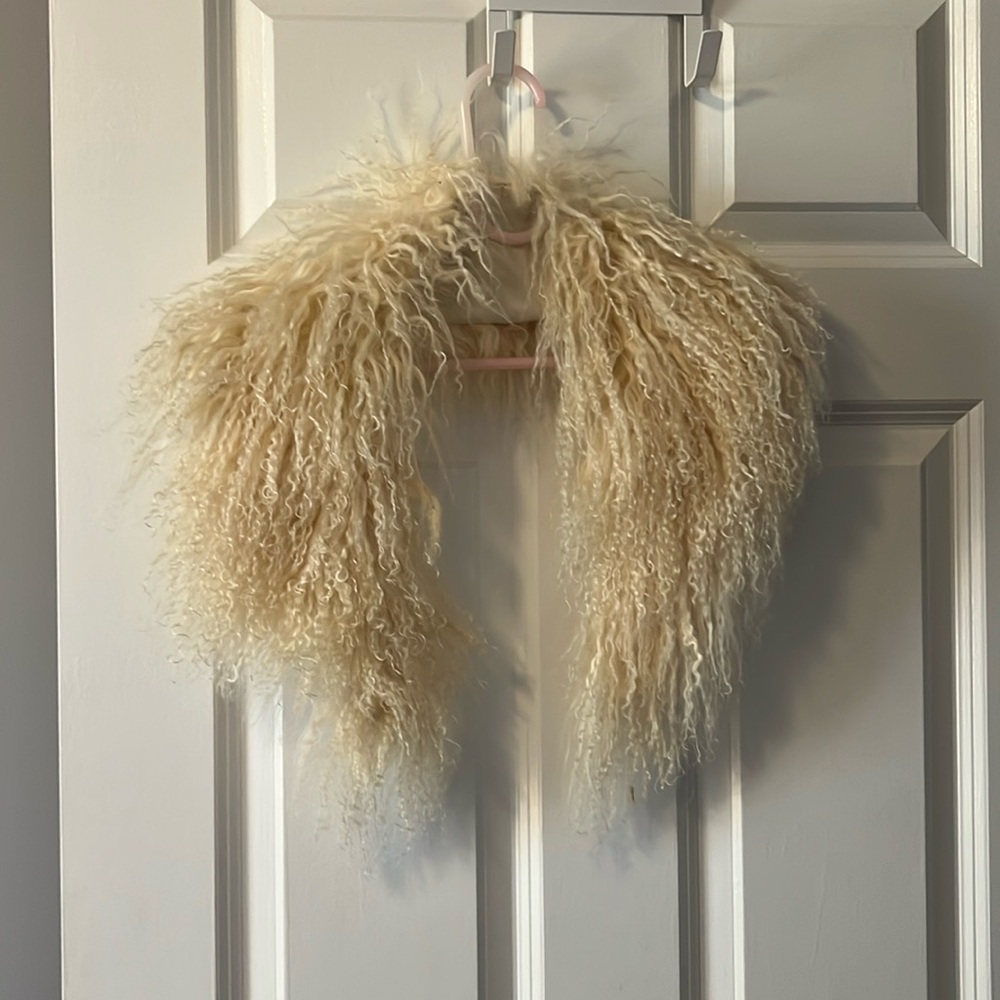Vintage Mongolian Lamb Fur Scarf